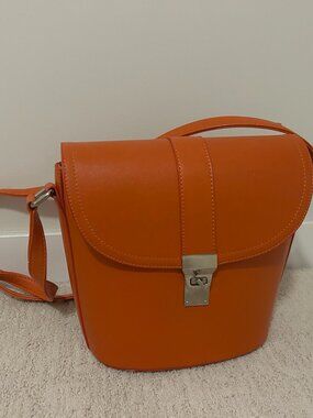 Orange shoulder bag